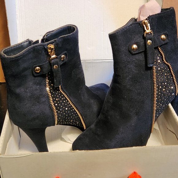 Zippered Blue Bootie sz10 - Picture 1 of 2